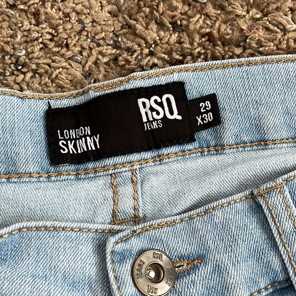 LONDON SKINNY LIGHT WASH RSQ WOMENS JEANS - Picture 4 of 8